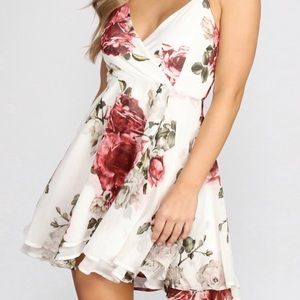 Windsor chiffon floral skater dress - L